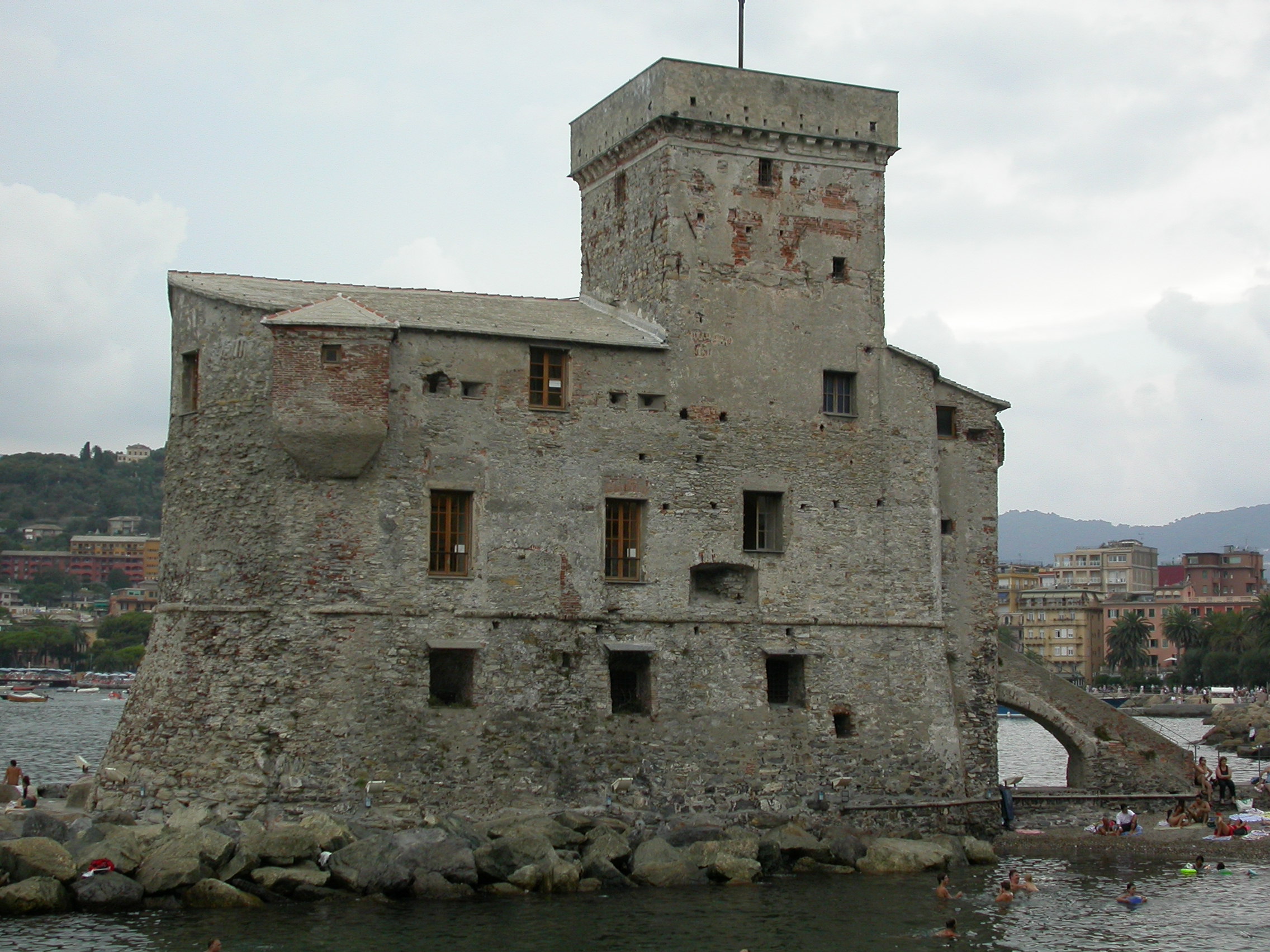 The castle on the seafront of Rapallo.