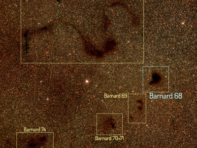 L’azione dei raggi cosmici nella nebulosa Barnard 68